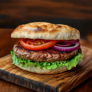 Juneća pljeskavica u  somunu