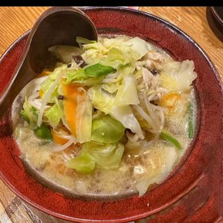 (ve)116.CINESE Ramen in brodo con verdure miste蔬菜素拉面