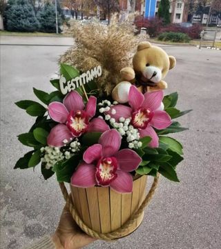 Drvena kutija 3 orhideje i meda