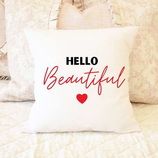 Pernă satinată - Hello beautiful 