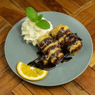 Czekoladowy banan w cieście