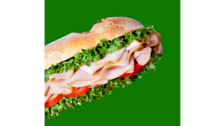 Bagietka z szynką i serem