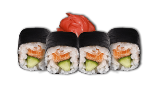 Рол лосось з огірком (6шт)