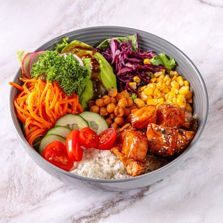 Боул с семгой в терияки 350 гр