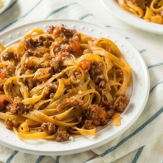 Tagliatelle a la boloñesa