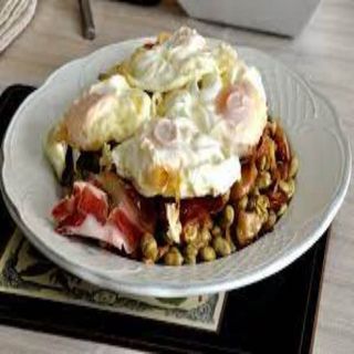 Huevos Con Habitas Baby Y Jamón Serrano