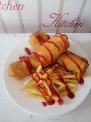 Pohovane palačinke sa piletinom i gorgonzola sosom