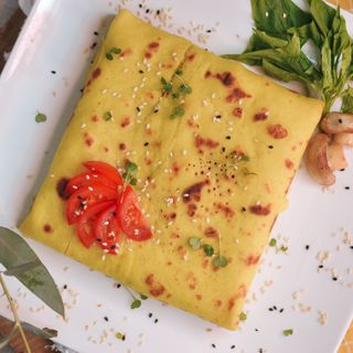 Chicken and mushroom crepe