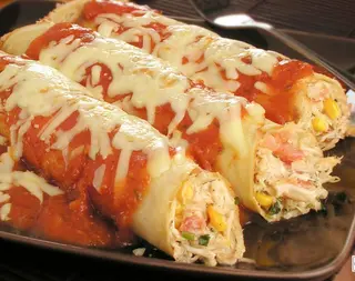 Panqueca a moda de frango