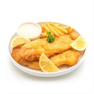 Bacalao Rebozado Hecho Al Horno Con Patatas (2 filetes)