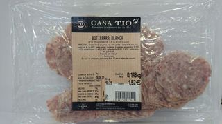 Botifarra Blanca A Talls. Aprox. 180 Gr.