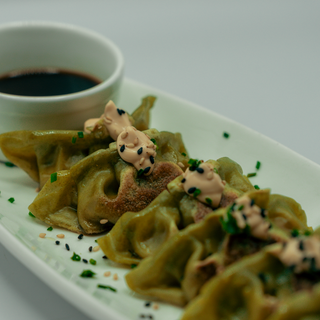 Gyozas vegetales a la plancha