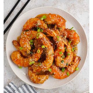 Shanghai style fried prawns