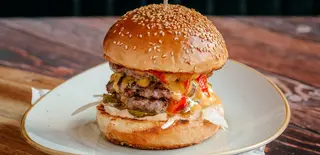 Triple cheeseburger