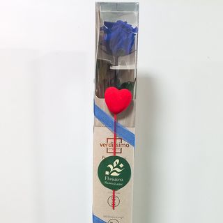 Rosa azul eterna en caja