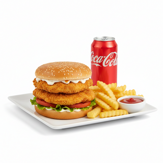 Menú Hamburguesa De Doble Pollo