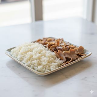 Plato De Carne Con Arroz