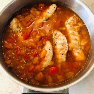 Saramura de pui cu mamaliguta