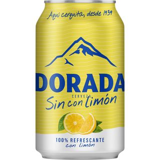 Cerveza Dorada Sin Con Limón Lata 330 ml.