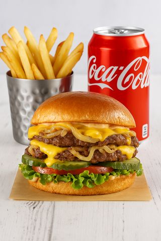 Classic Burger + Fries + Coca-Cola