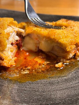 Cordo 'nduja con caciocavallo Silano e 'Nduna