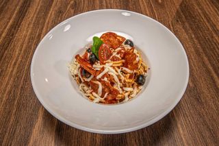 Spaghetti salami picante