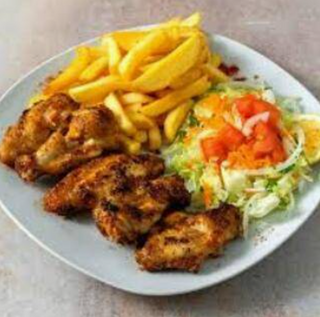 Plato combinado de alitas