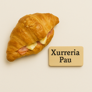 Croissant de jamón y queso