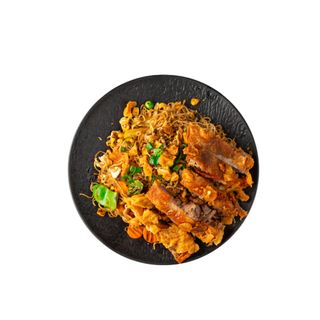 Makaron smażony z kaczką