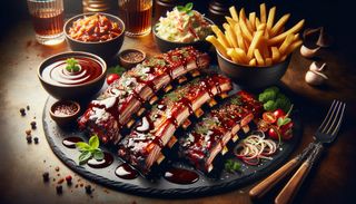 Coaste de porc BBQ meniu