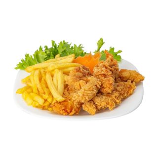 Chicken fingers cu cartofi prajiti 