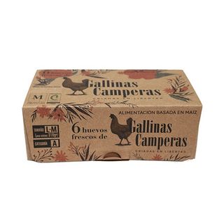 GRANJAS VILLA HUEVOS CAMPEROS DE MAIZ ENVASE 6 UNIDADES