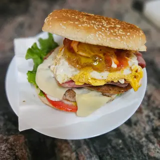 Hamburguesa americana de pollo