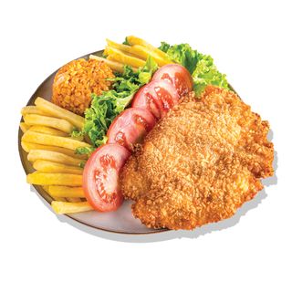 Snitel de pui farfurie