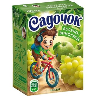 Садочок 0,2 сік Яблуко-Виноград