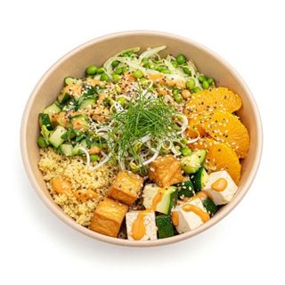 White tofu poke bowl