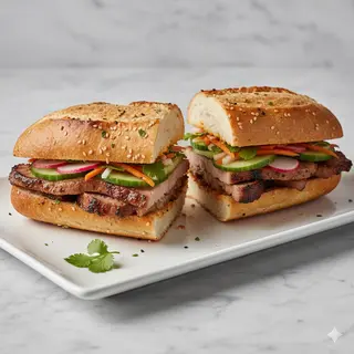 Baguette De Cerdo A La Plancha
