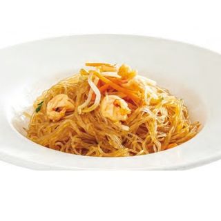 104 Spaghetti di soia con gamberi