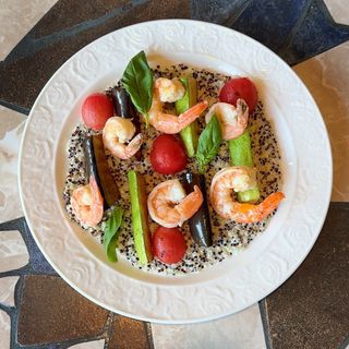 Різотто з кіноа з креветками