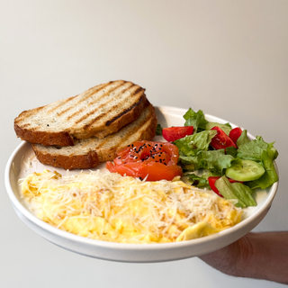 Omelette with salmon