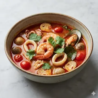 Zuppa Thai AI frutti di mare