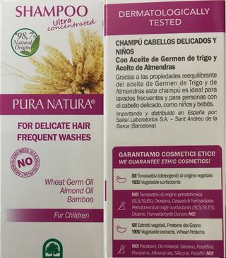 Xampú Natural «Rentats Freqüents» De 250 Ml. De Germen De Blat
