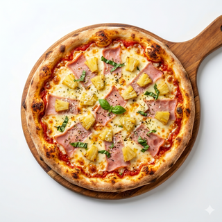 Pizza Mozzarella Con Jamón Y Piña (24 Cm.)