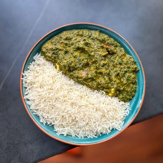 Palak Paneer Rice Bowl