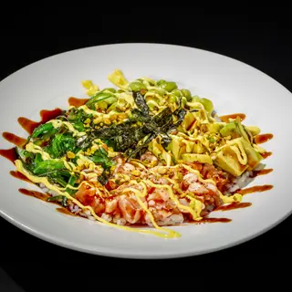 Poke salmone scottato