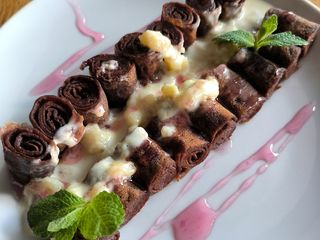 Млинці шоколадні з бананом