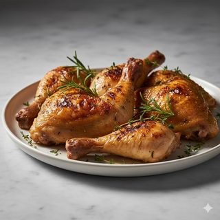 Cuarto de pollo Horno