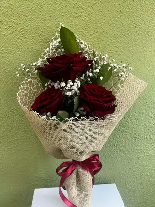 Bouquet 3 Rose Rosse