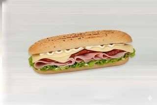 Piastrato con prosciutto cotto e pomodori secchi