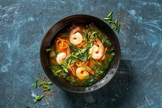 Рамен с креветками 